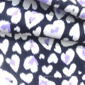 Modern Style Heart Printed 100% Cotton Knit Baby Clothing Fabric for Pajamas